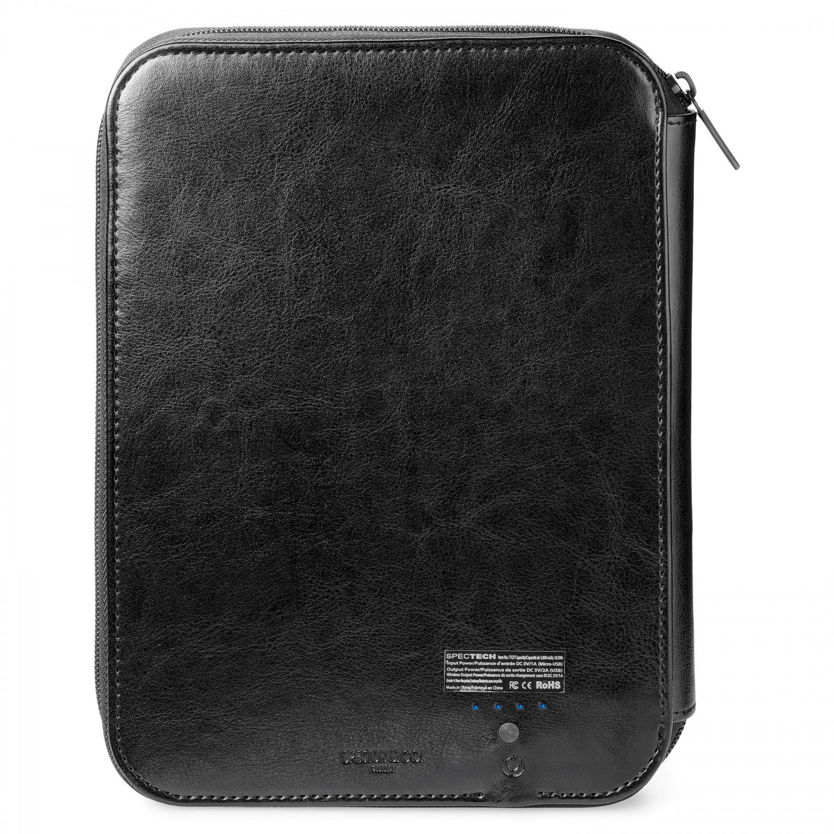 A5 ZIP JOURNAL WITH 5,000 mAh WIRELESS CHARGING POWER BANK INCLUDES UL CERTIFIED BATTERY