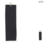 Microfiber Dri-Lite Terry Colored Golf Towel, Trifold Brass Grommet and Hook, 18" length, Blank
