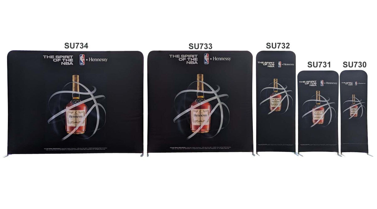 48Hr Quick Ship -10'W x 90"H EuroFit Straight Wall Display Kit with Full Color Graphics Double Sided