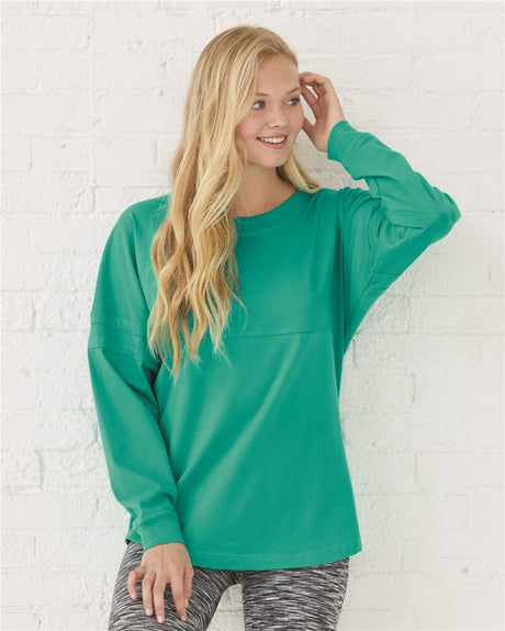 Boxercraft® Women's Jersey Pom Pom Long Sleeve T-Shirt