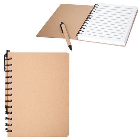 Recycled Cardboard Notebook with Recycled Paper Pen