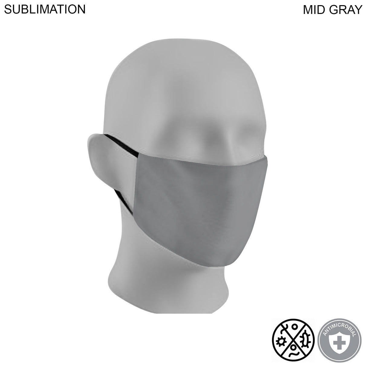 Sublimated 2ply Antimicrobial Cloth Face Mask Available In EVERY COLOR