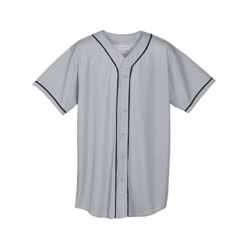 Youth Wicking Mesh Button Front Jersey