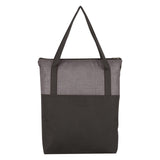 Crosshatch Non-woven Zippered Tote Bag