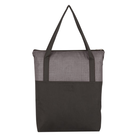 Crosshatch Non-woven Zippered Tote Bag