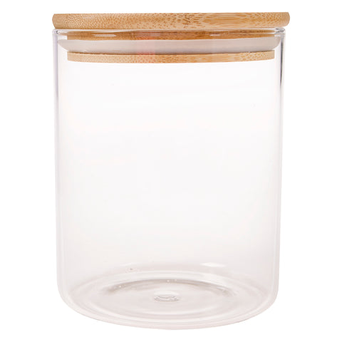 Glass Container With Bamboo Lid