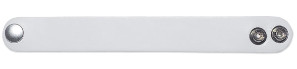 1" Leather Bracelet white