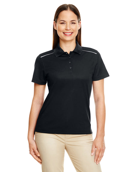 CORE 365 Ladies' Radiant Performance Piqué Polo with Reflective Piping
