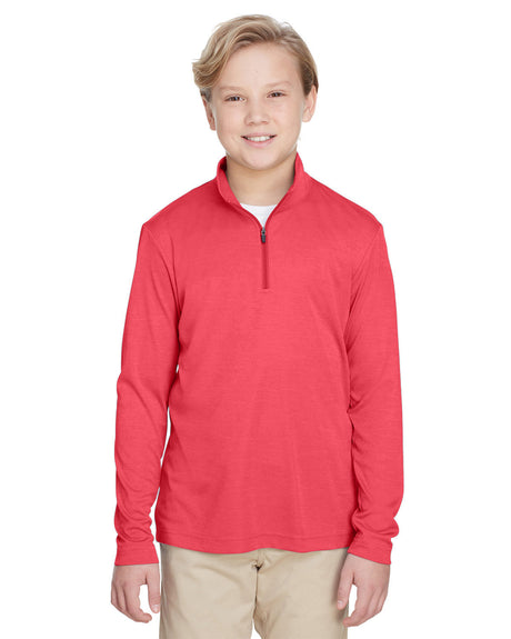 Team 365 Youth Zone Sonic Heather Performance Quarter-Zip