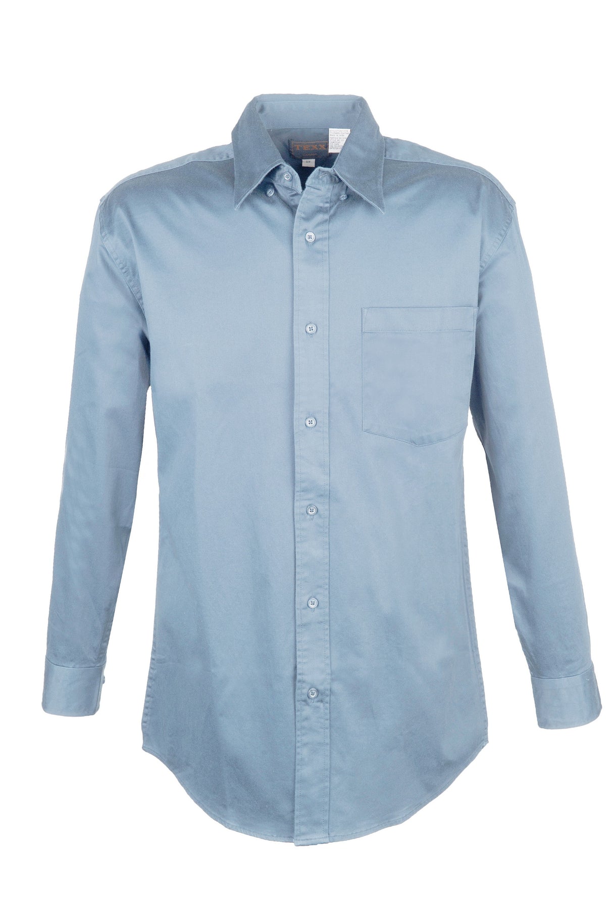 Men's solid Stretch shirts Long Sleeve(BLUE) (S-4XL)