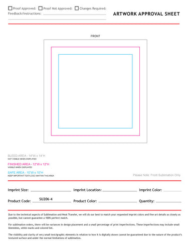 Microfiber Dri-Lite Terry Cooling Refresher Towel, 12x12, Sublimated Edge to Edge 1 side