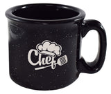 Camper 15oz speckled black mug - Etched