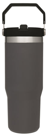 Stanley® IceFlow 30oz Flip Straw Tumbler, grey - Etched