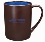 Au Chocolat 17oz 2tone brown/blue mug