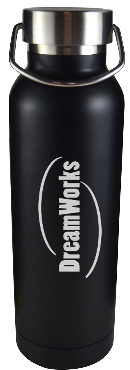 Olympia 17oz stainless steel bottle matte black w/stainless lid