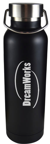Olympia 17oz stainless steel bottle matte black w/stainless lid