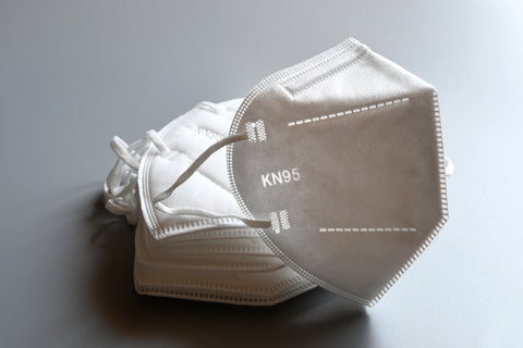 Individually Polybagged KN95,5-Ply Face Masks, FDA EUA List, Full color Transfer logo left side
