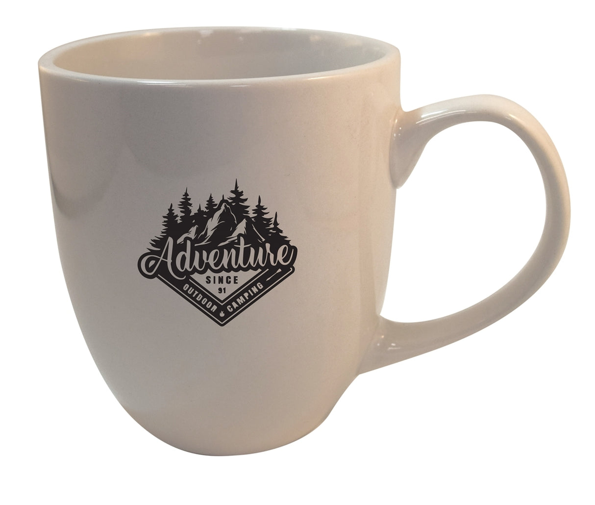 Fable, 16oz porcelain bistro style mug white