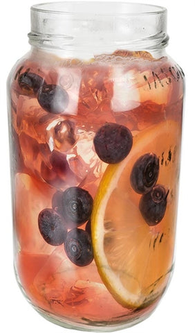 Mason jar 24oz square shape, embossed glass