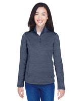 DEVON AND JONES Ladies' Newbury Mélange Fleece Quarter-Zip