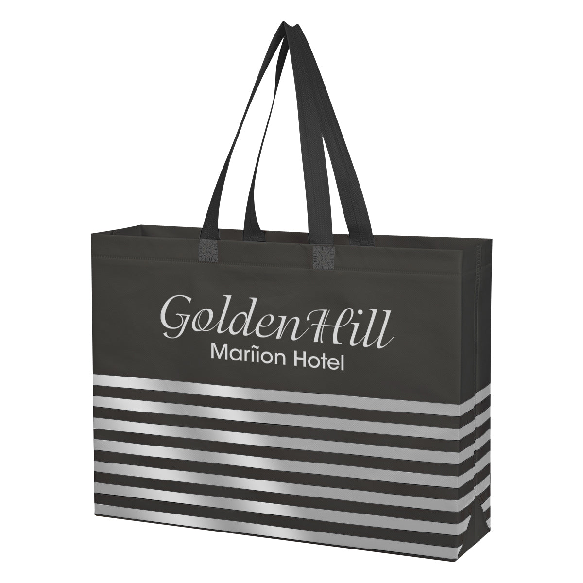 Non-woven Horizontal Stripe Tote Bag