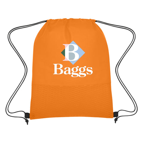 Wave Design Non-woven Drawstring Bag