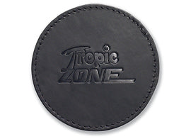 Deluxe Leather Single round coaster black