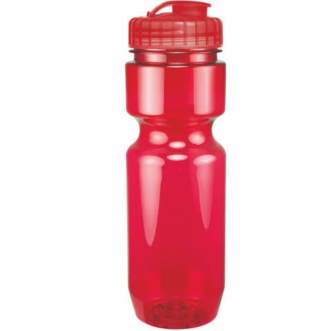 22 Oz. Translucent Bike Bottle w/ Flip Top Lid