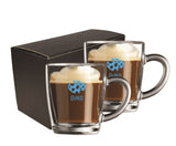 ~Affogato 11oz mug clear glass S/2 in a Mystique gift box