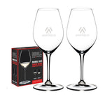 Friendly 003, 15.5oz RIEDEL crystal stemmed wine glass S/2 in an RIEDEL Retail gift box