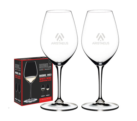 Friendly 003, 15.5oz RIEDEL crystal stemmed wine glass S/2 in an RIEDEL Retail gift box