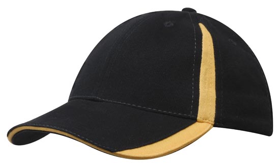 Brushed Heavy Cotton Cap w/Peak & Crown Inserts