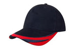 Brushed Heavy Cotton Cap w/Embroidered Peak Trim