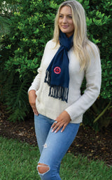 Herringbone Lambswool Scarf (Embroidery)