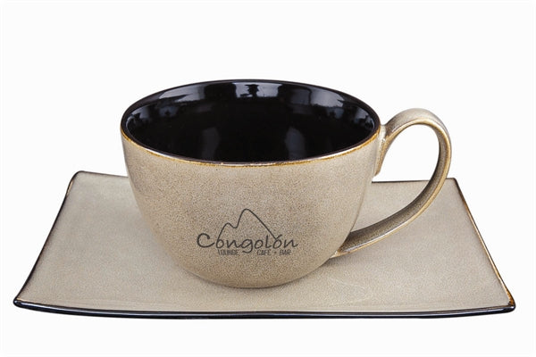 Latte Pour Moi 15oz mug with tray