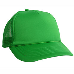 5 Panel Poly Foam Mesh Trucker Cap w/Flat Bill