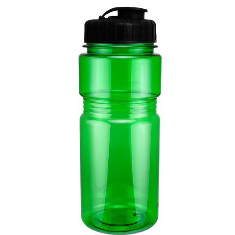 20 Oz. Translucent Recreation Bottle w/ Flip Top Lid