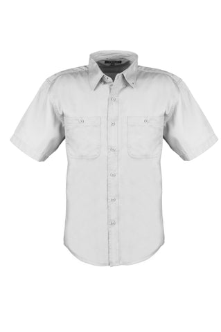Men's Cotton Blend Twill Short Sleeve Shirt Tall (WHITE) (LT-3XLT)