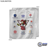 48 Hr Quick Ship - White Microfiber Dri-Lite Terry Sponsorship Rally Towel, 12x12, Sublimated