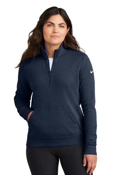 Nike Ladies Club Fleece Sleeve Swoosh 1/2-Zip