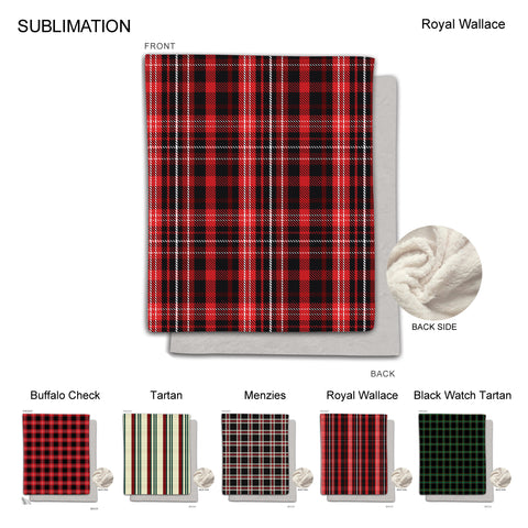 Stock Plaid Design Plush and Cozy Mink flannel Fleece blanket, 50
