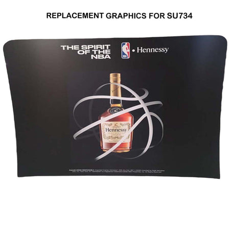 24 Hr Express- Replacement Full Color Graphics Double Sided for 10'W x 8'H EuroFit Straight Wall