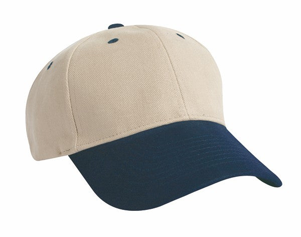 Constructed Heavy-Brushed Cotton Twill Cap (2-Tone)