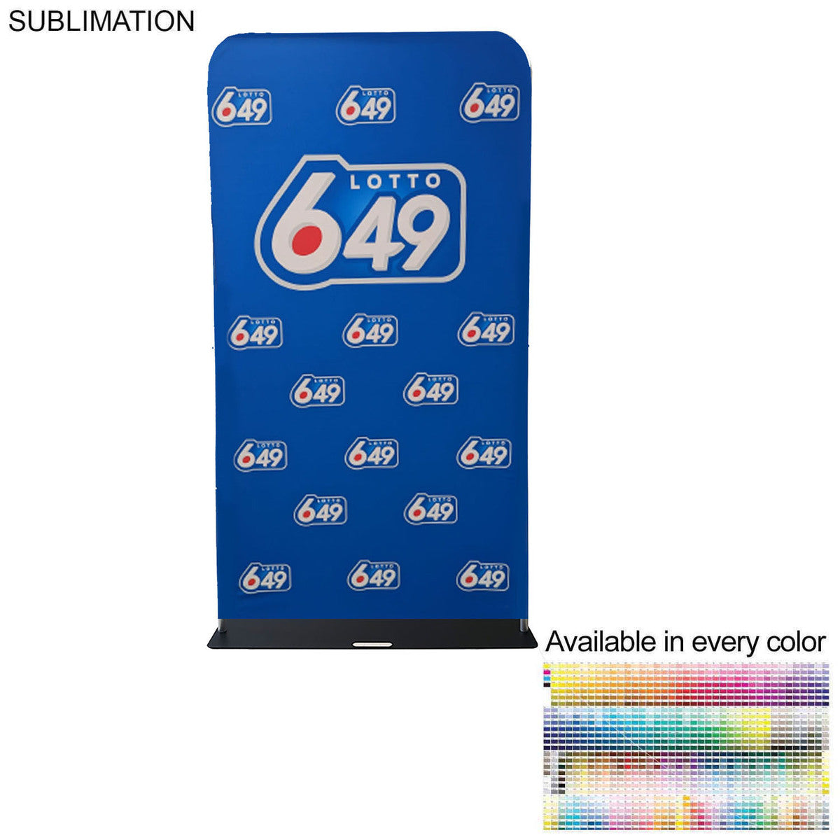 48 Hr Quick Ship - 4'W x 90"H EuroFit Banner with Steel Base, Full Color Graphics 2 Sided, NO SETUP