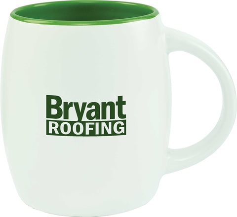 Pipa 14oz 2tone white/green mug in Ripple gift box