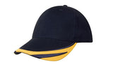 Brushed Heavy Cotton Cap w/Embroidered Peak Trim