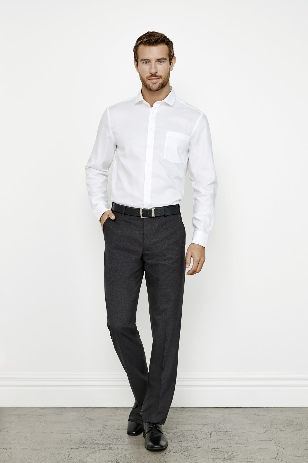 Classic Men's Flat Front Pants