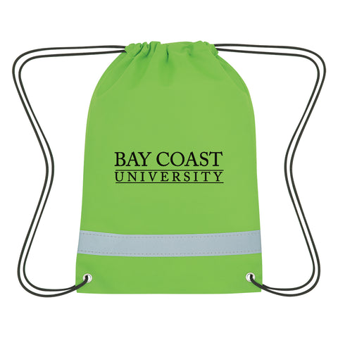 Lil' Bit Reflective Non-woven Drawstring Bag