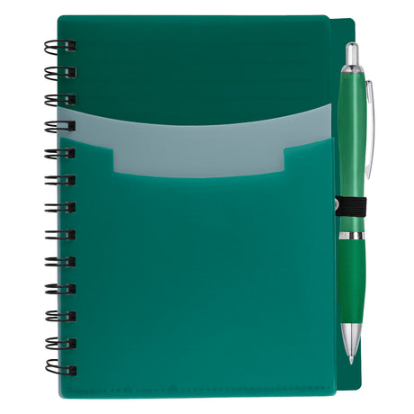 Tri-pocket Notebook & Satin Pen