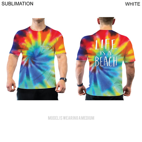 Sublimated Unisex T-Shirt with Tie Dye Background, NO SETUP CHARGE
